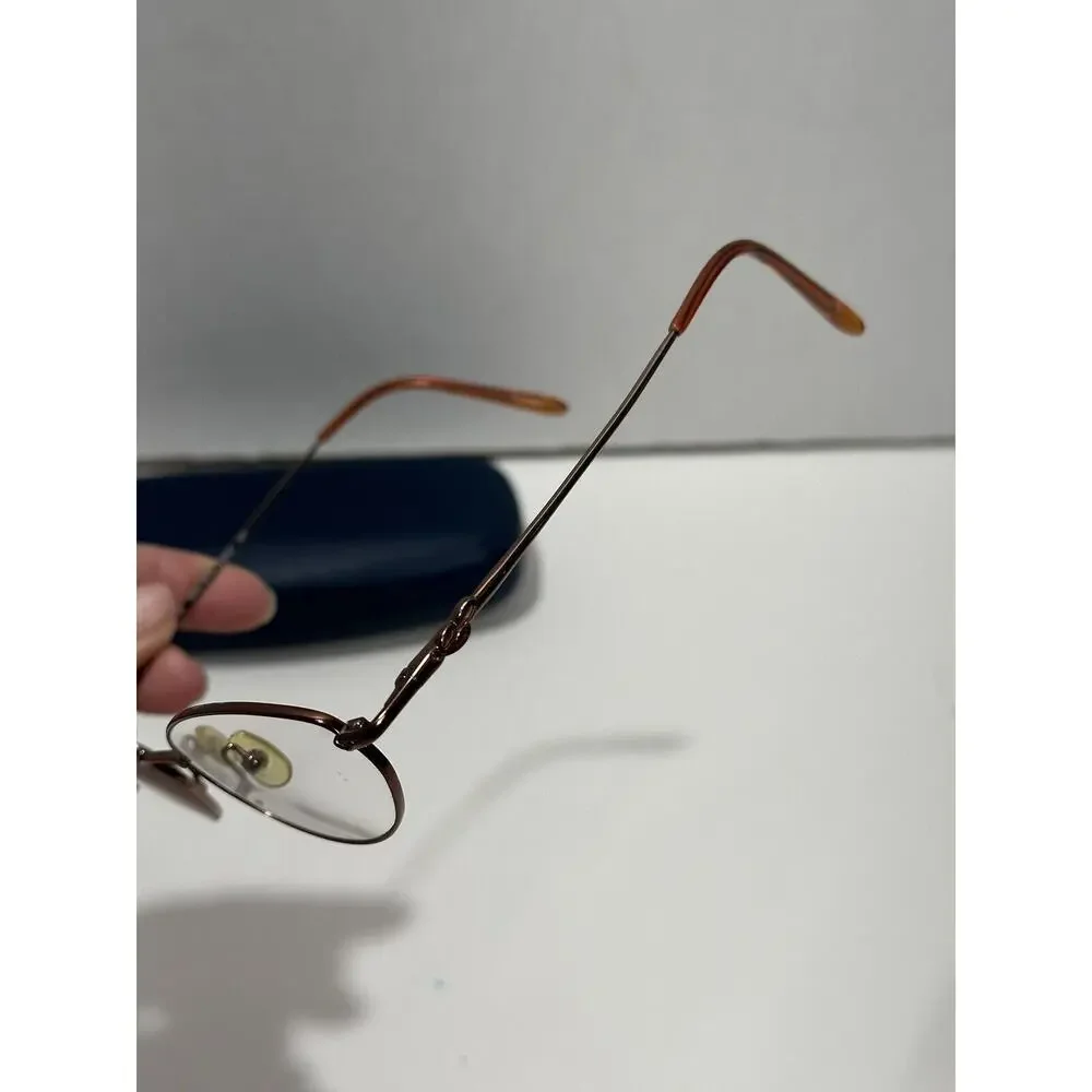 SAKS FIFTH AVENUE Full Rim Oval Vintage Womens Eyeglasses Frame 135 + Blue‎ Case